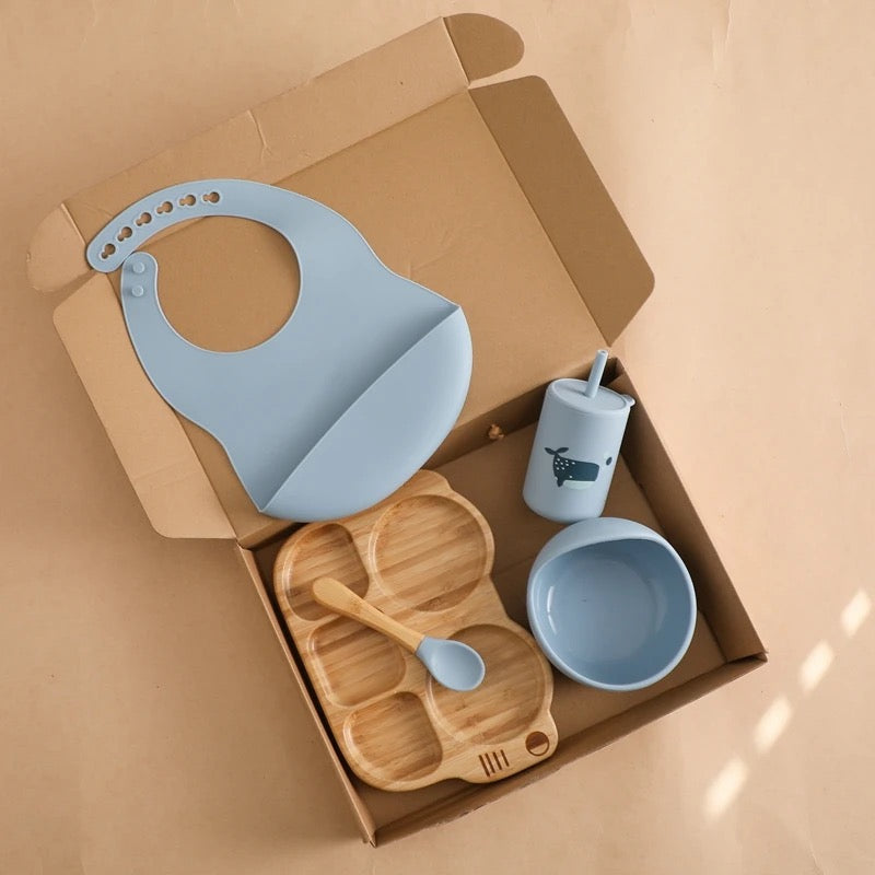 Shops bamboo baby feeding set